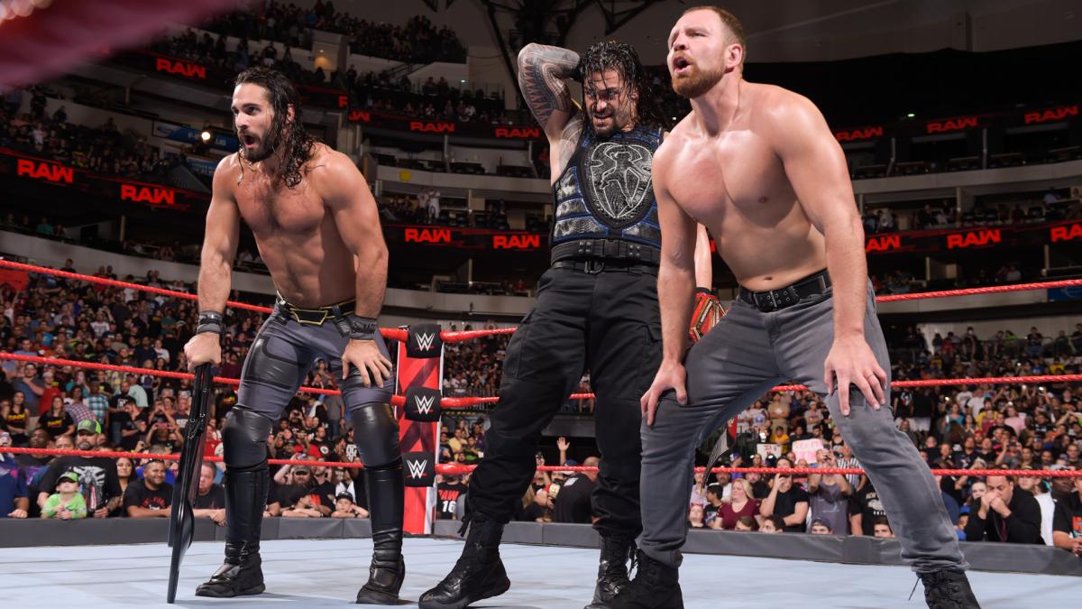 The Shield (Seth Rollins, Roman Reigns, Dean Ambrose) (source: WWE)