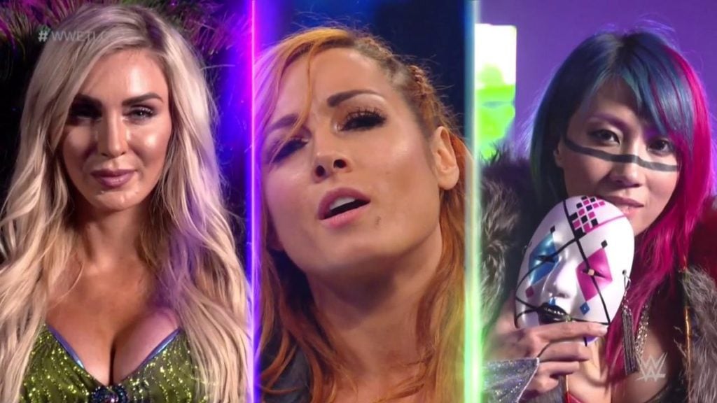 Charlotte Flair, Becky Lynch, Asuka (source: WWE)