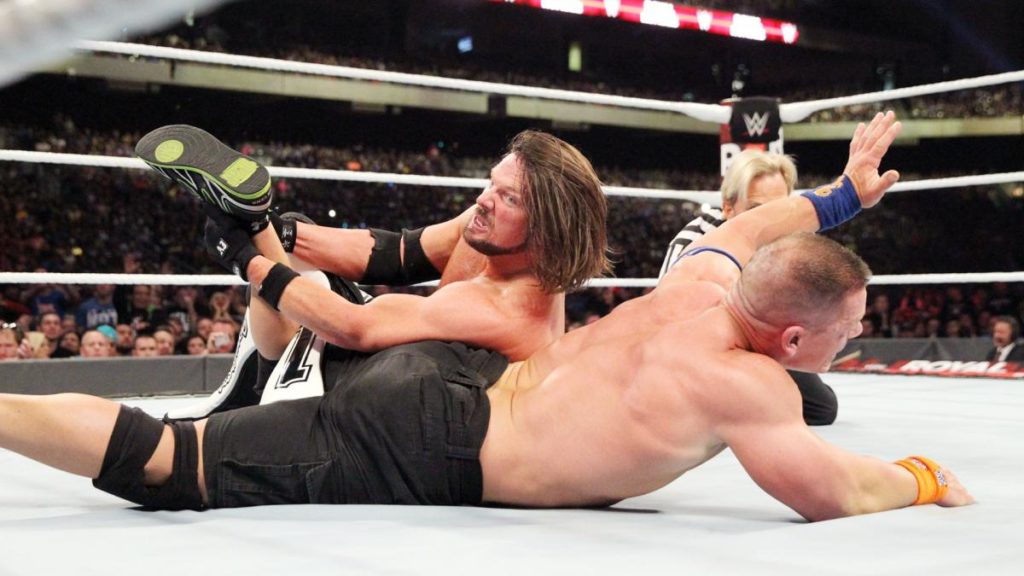 AJ Styles, John Cena (source: WWE)
