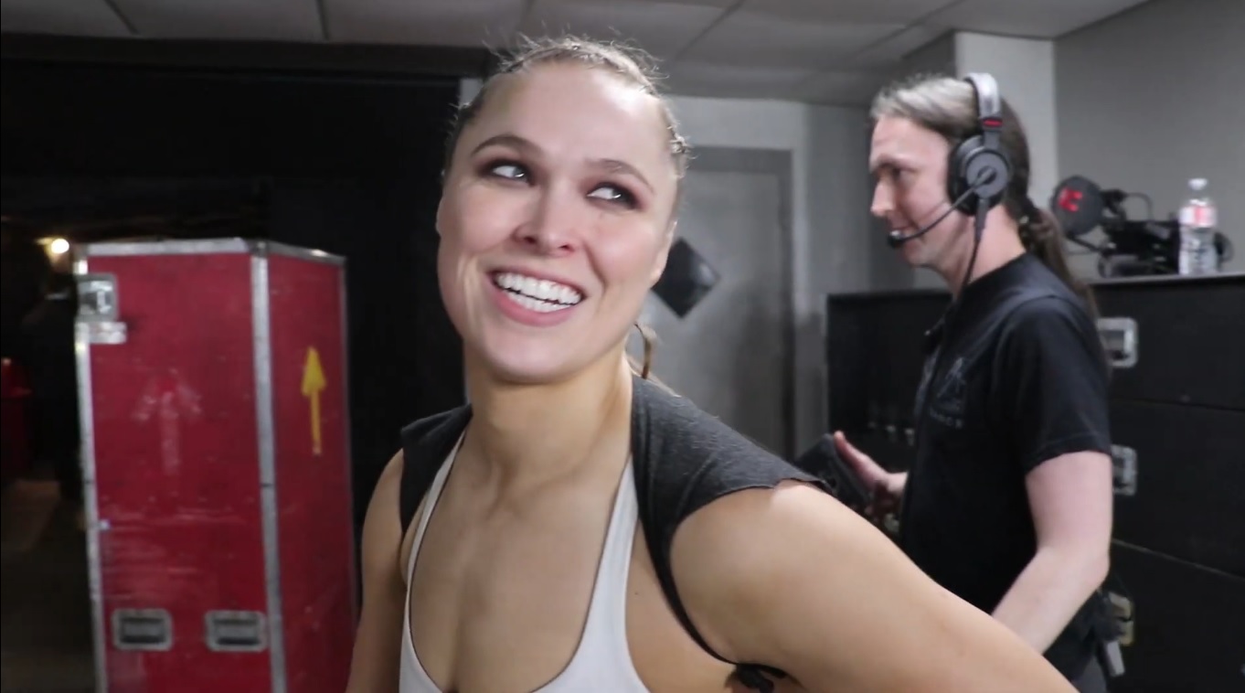 Ronda Rousey backstage at WWE