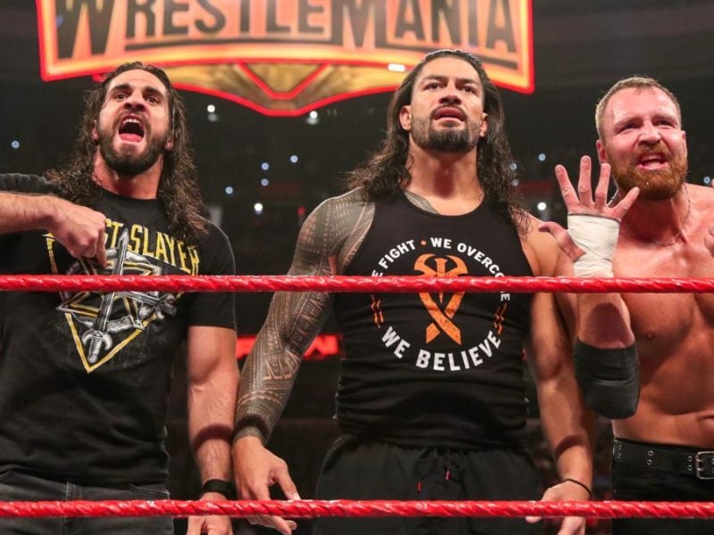 Seth Rollins, Roman Reigns, and Dean Ambrose