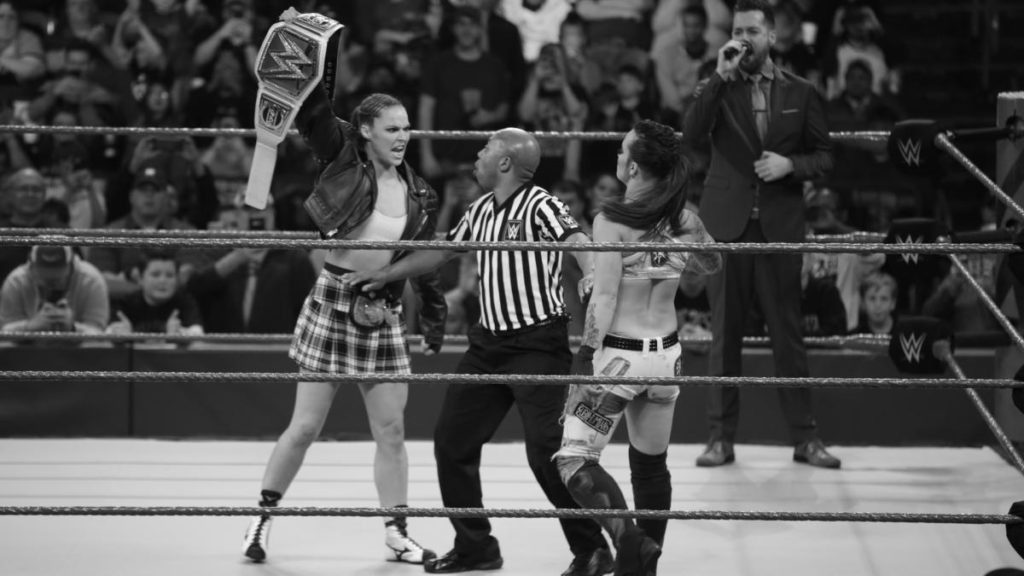 Ronda Rousey, Ruby Riott (source: WWE)