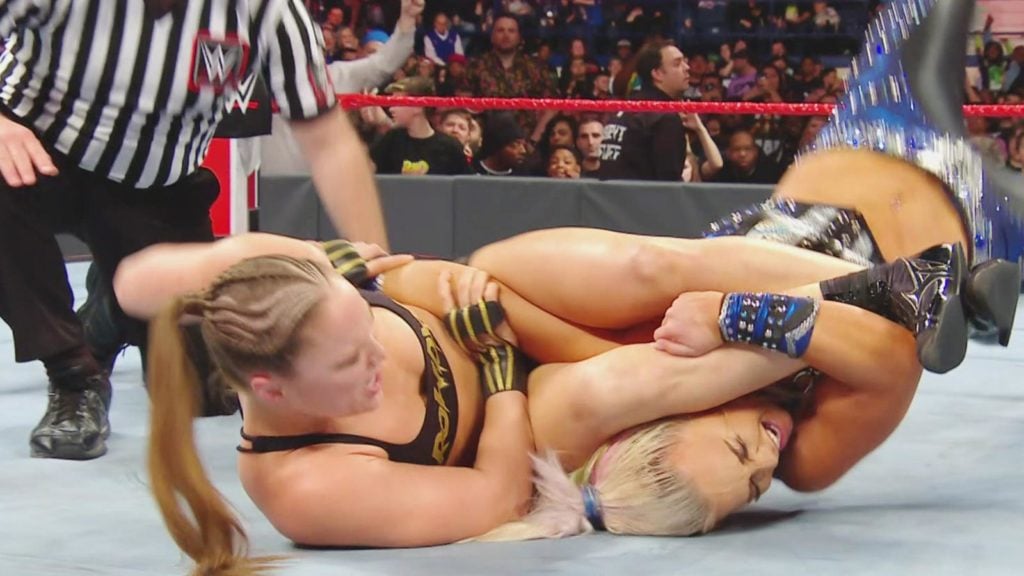 Ronda Rousey, Dana Brooke (source: WWE)