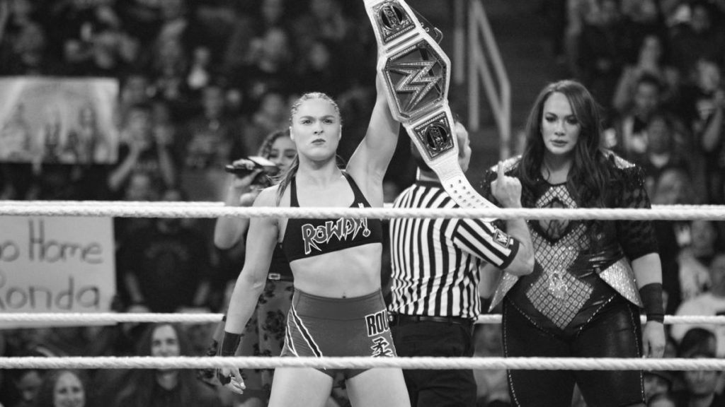 Ronda Rousey, Nia Jax (source: WWE)