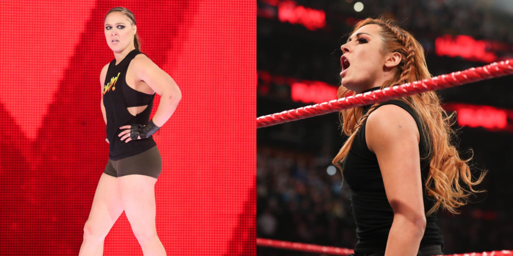 Ronda Rousey, Becky Lynch (source: WWE)