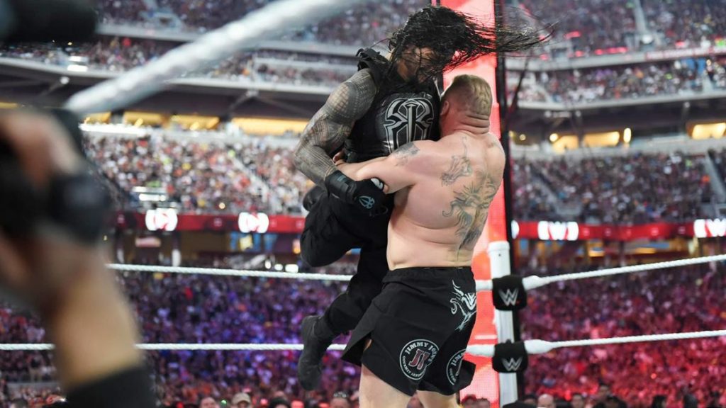 Roman Reigns, Brock Lesnar (source: WWE)