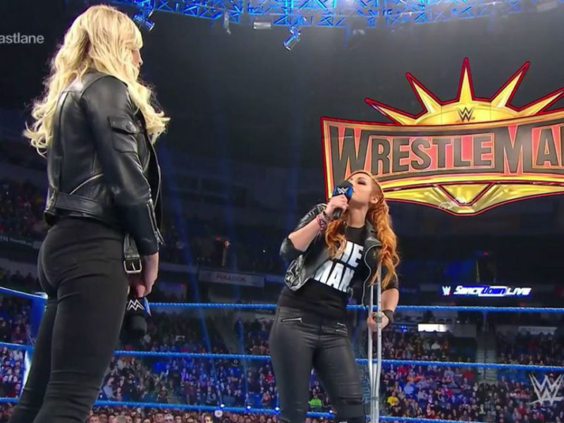 Becky Lynch and Charlotte Flair on WWE Smackdown