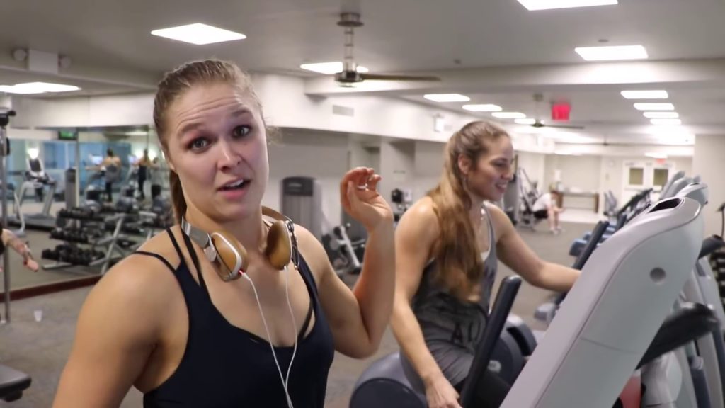Ronda Rousey, Marina Shafir at the gym